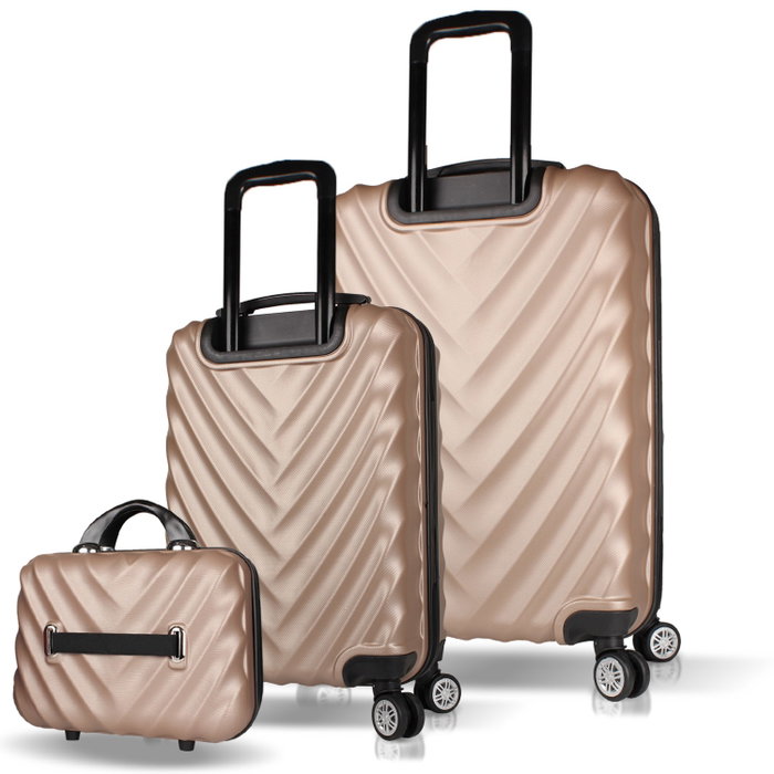 Zoozie Bags Juego de maletas de 3 piezas Dorado Zoozie Bags Juego de maletas de 3 piezas Dorado